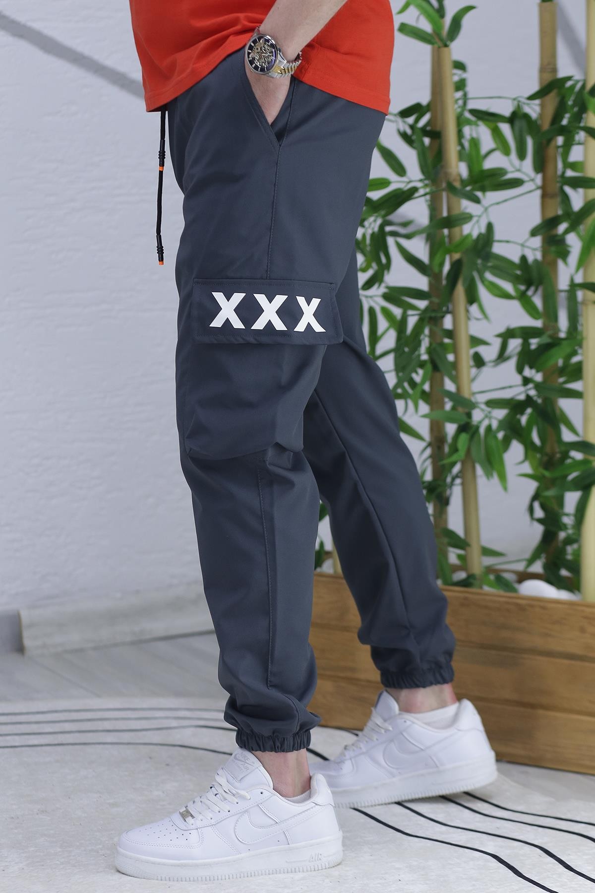 Erkek Jogger Paçası Lastikli Kargo Pantalon Xxx